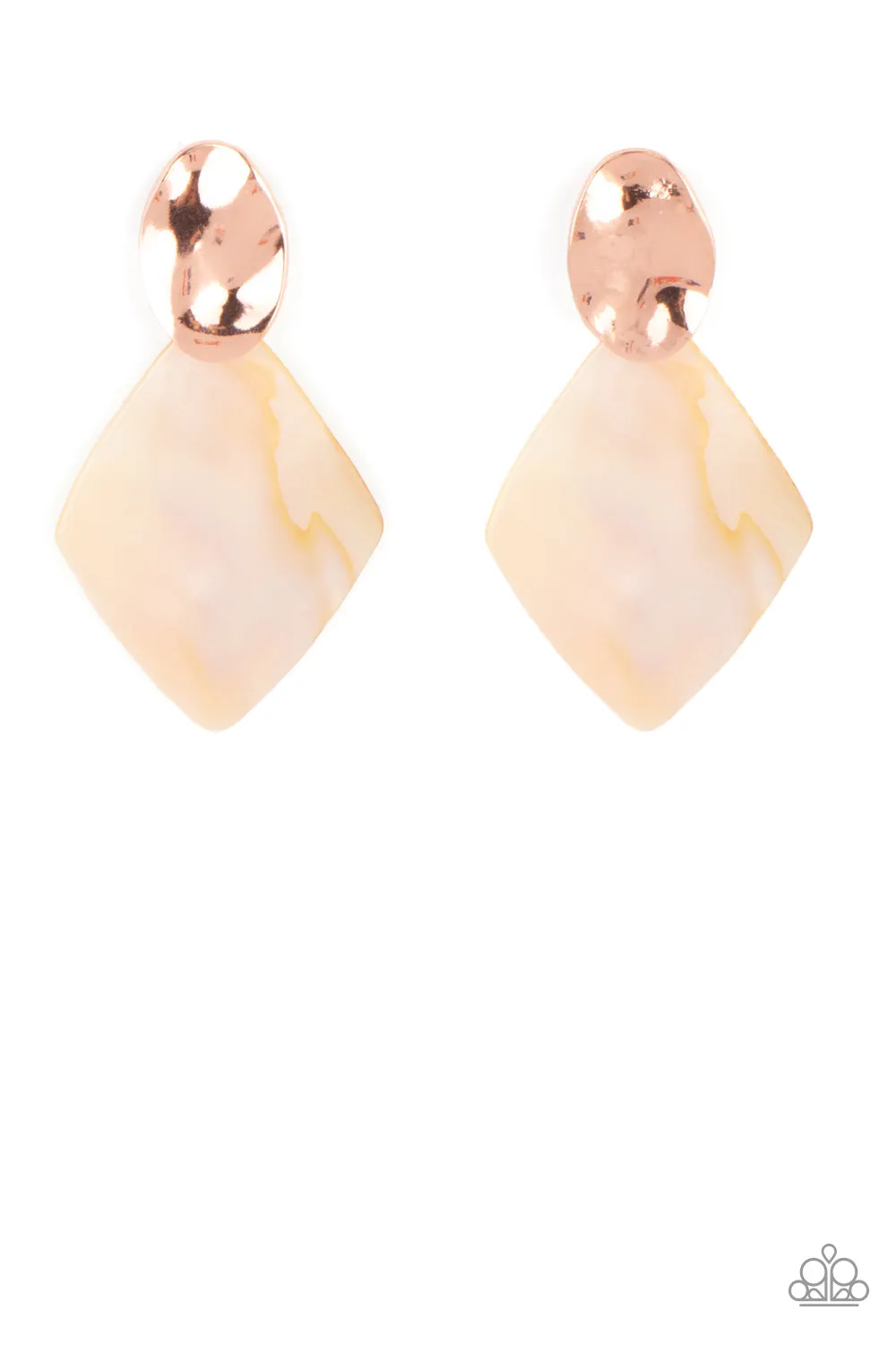 Paparazzi Alluringly Lustrous - Copper Post Earrings