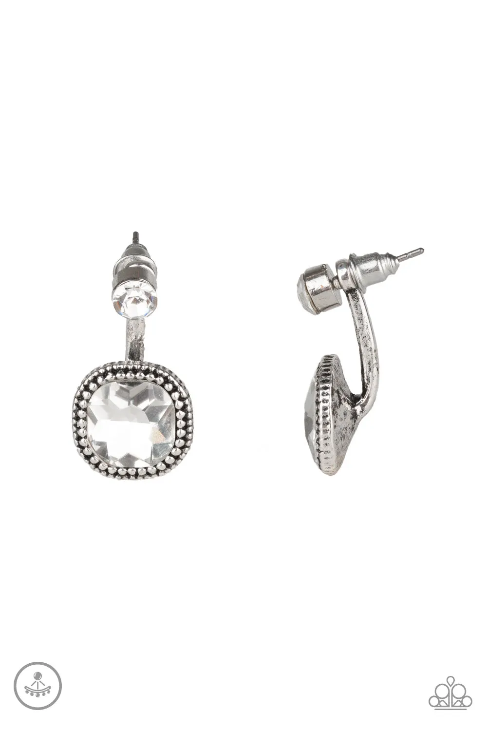 Paparazzi Celebrity Cache - White Jacket Earrings