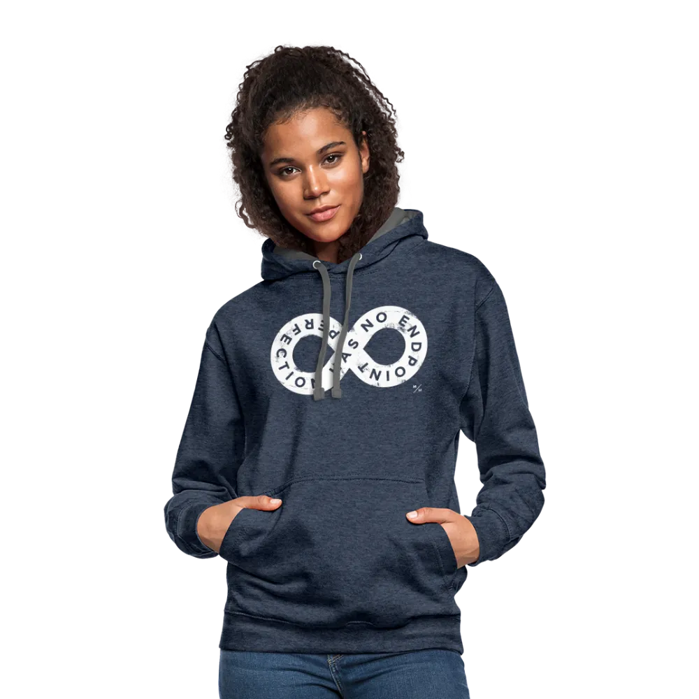Perfection Has No Endpoint- Unisex Contrast Hoodie