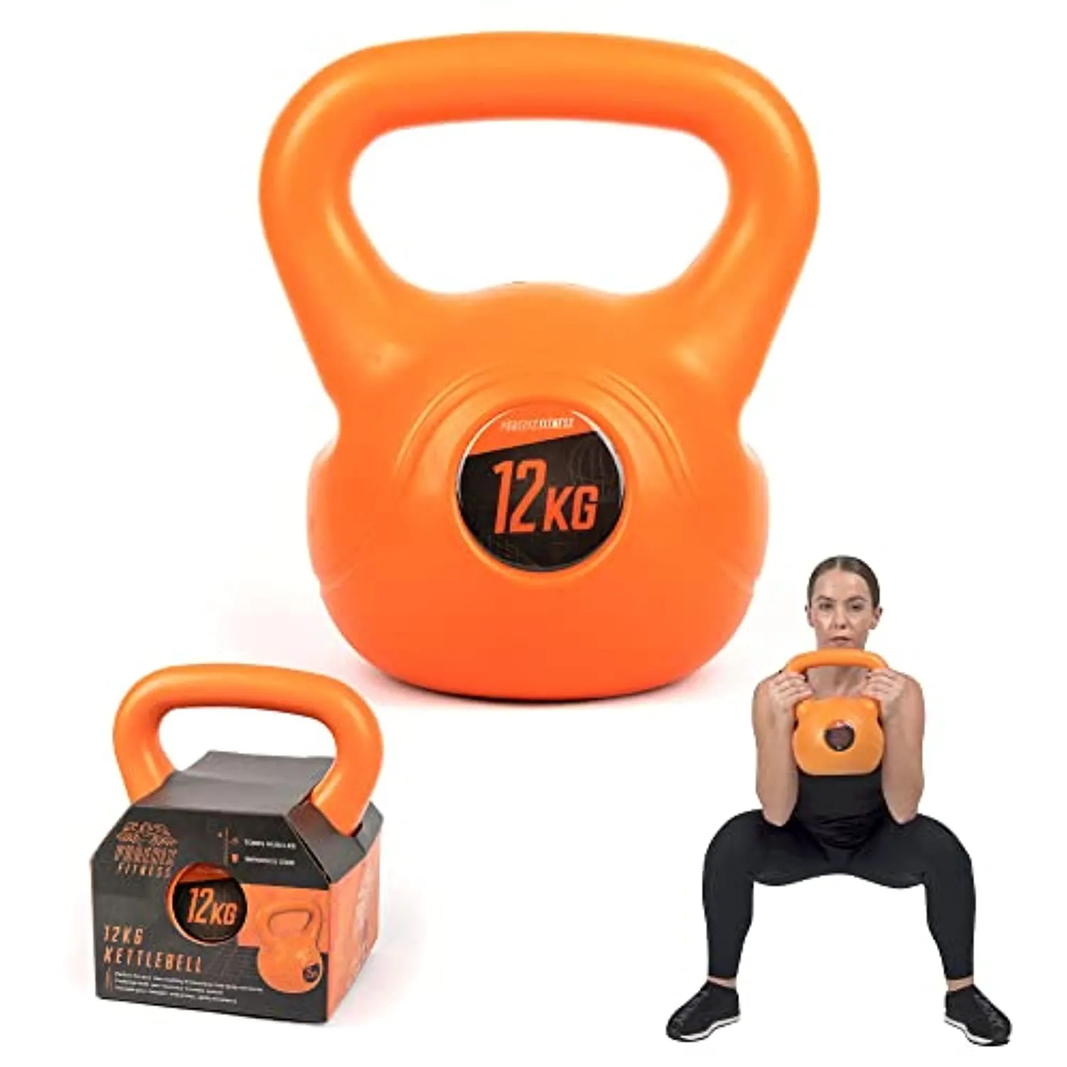 Phoenix Fitness Vinyl Kettlebell - Heavy Weight for Strength Training, Bodybuilding, Muscle and Cardio Exercises - Perfect Workout Equipment for Home, Gym and Studio - Various Weights (8lbs-44lbs)