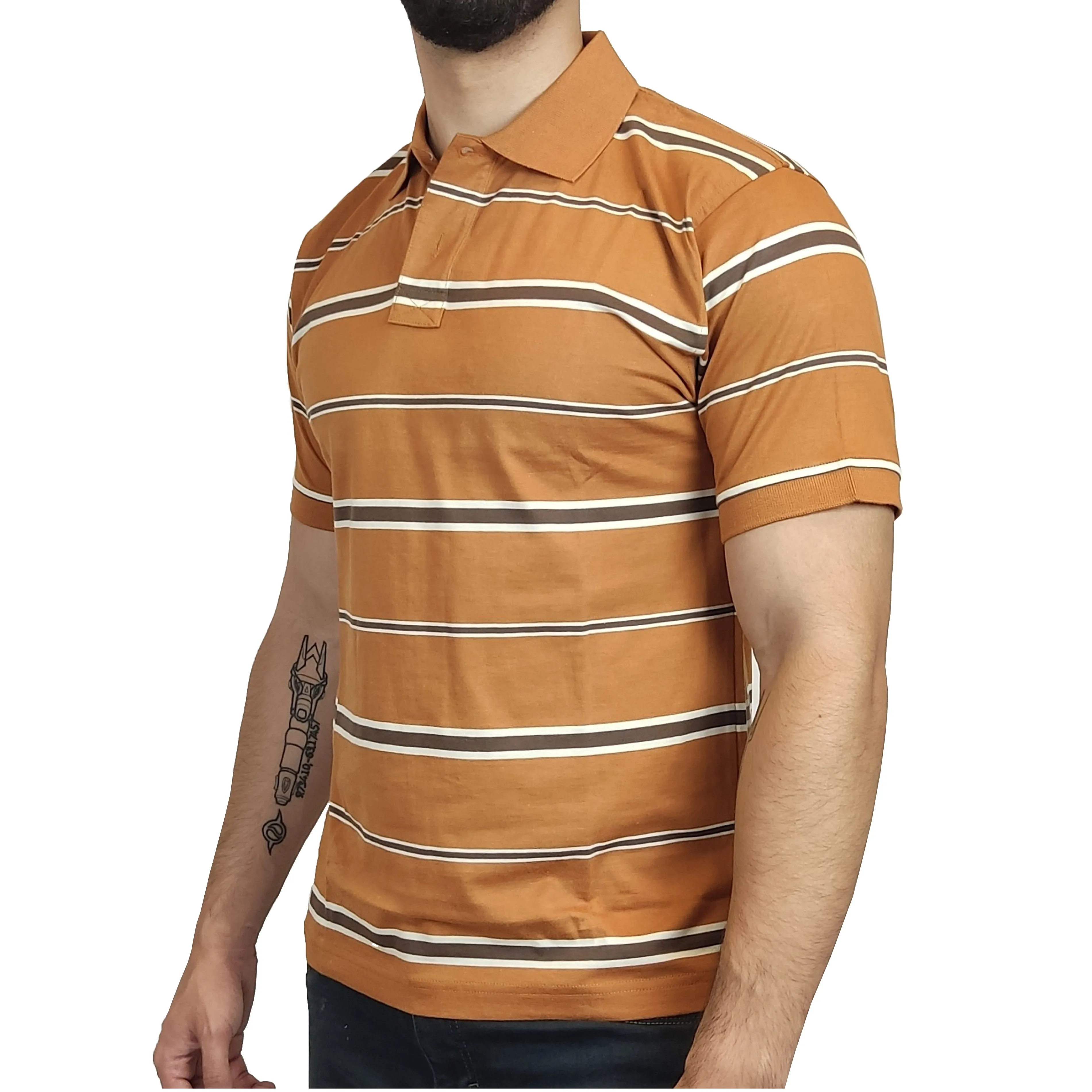 Polo Manga Corta Amici Hombre Classic - Camel