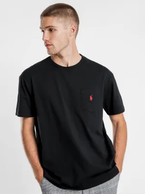 POLO RALPH LAUREN MENS SHORT SLEEVE T-SHIRTS | CLASSIC FIT T-SHIRT IN BLACK, SZ L! RETAILS $55US 