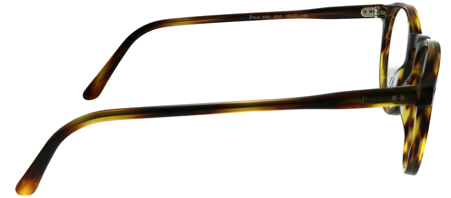 Polo Ralph Lauren PH 2083 5007 Round Plastic Tortoise/ Havana Eyeglasses with Demo Lens