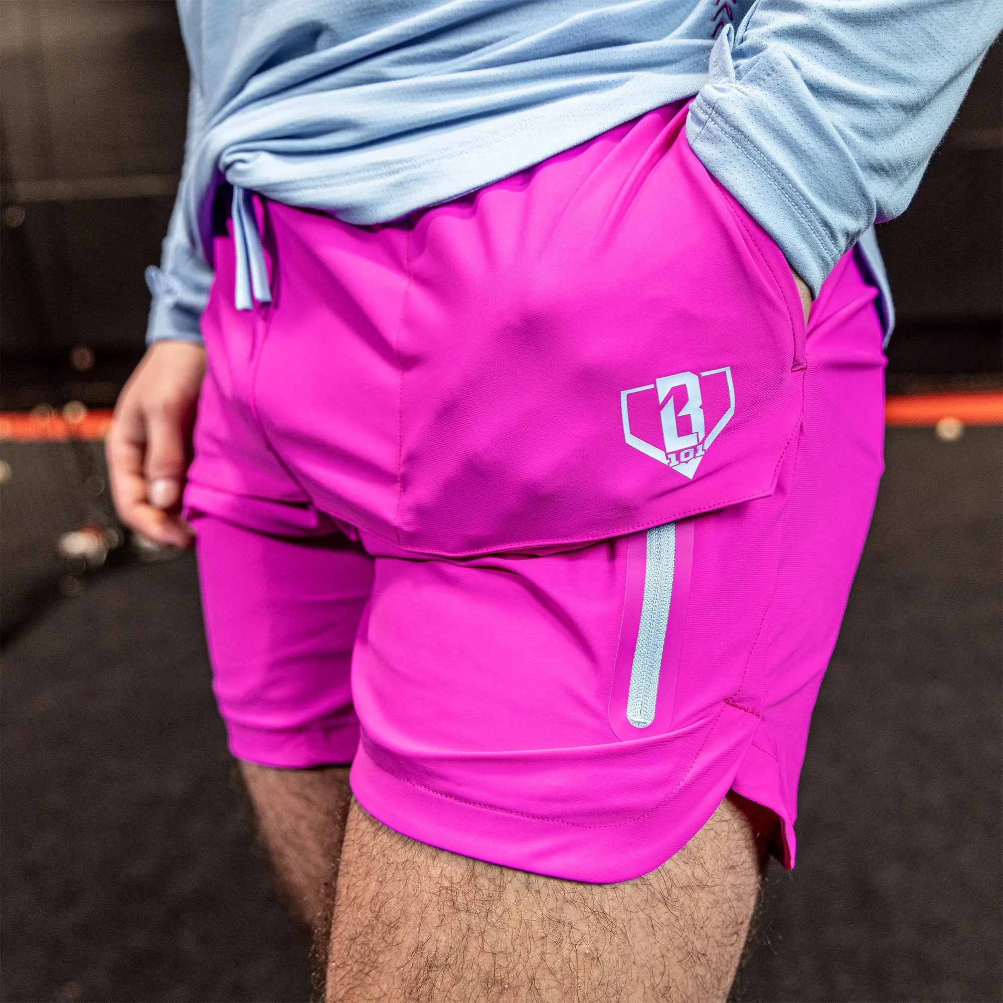 Pro Series Overlay Shorts - Cotton Candy Pink