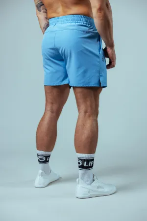 Raw Gym Shorts - Short Cut | Sky Blue