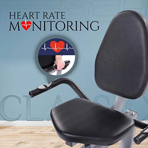Reach Classic Recumbent Bike Exercise Cycle | Exercise Bike with Back Support Seat and Resistance Rope for Home Gym (Classic)