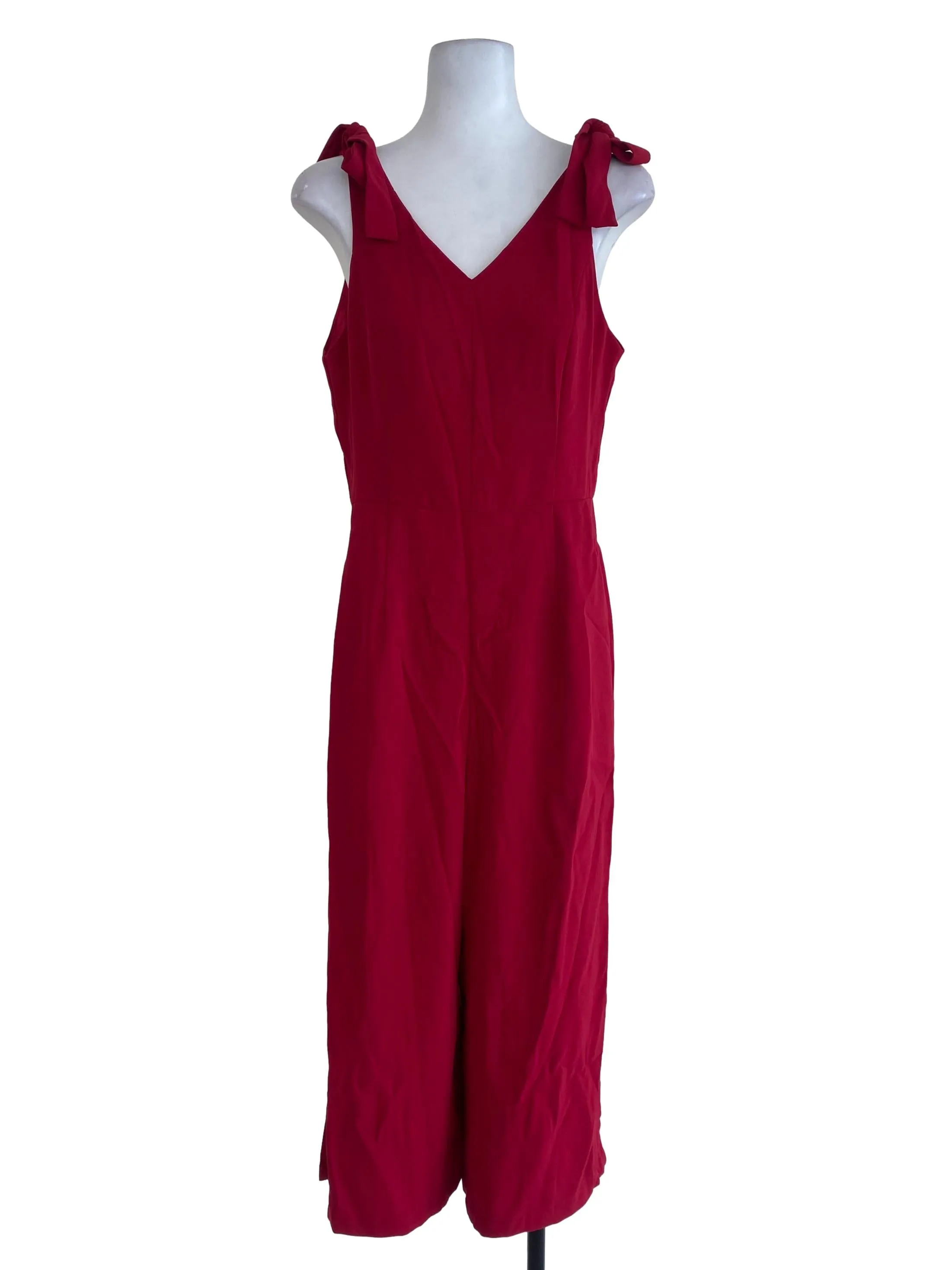 Red Plain Jumpsuits