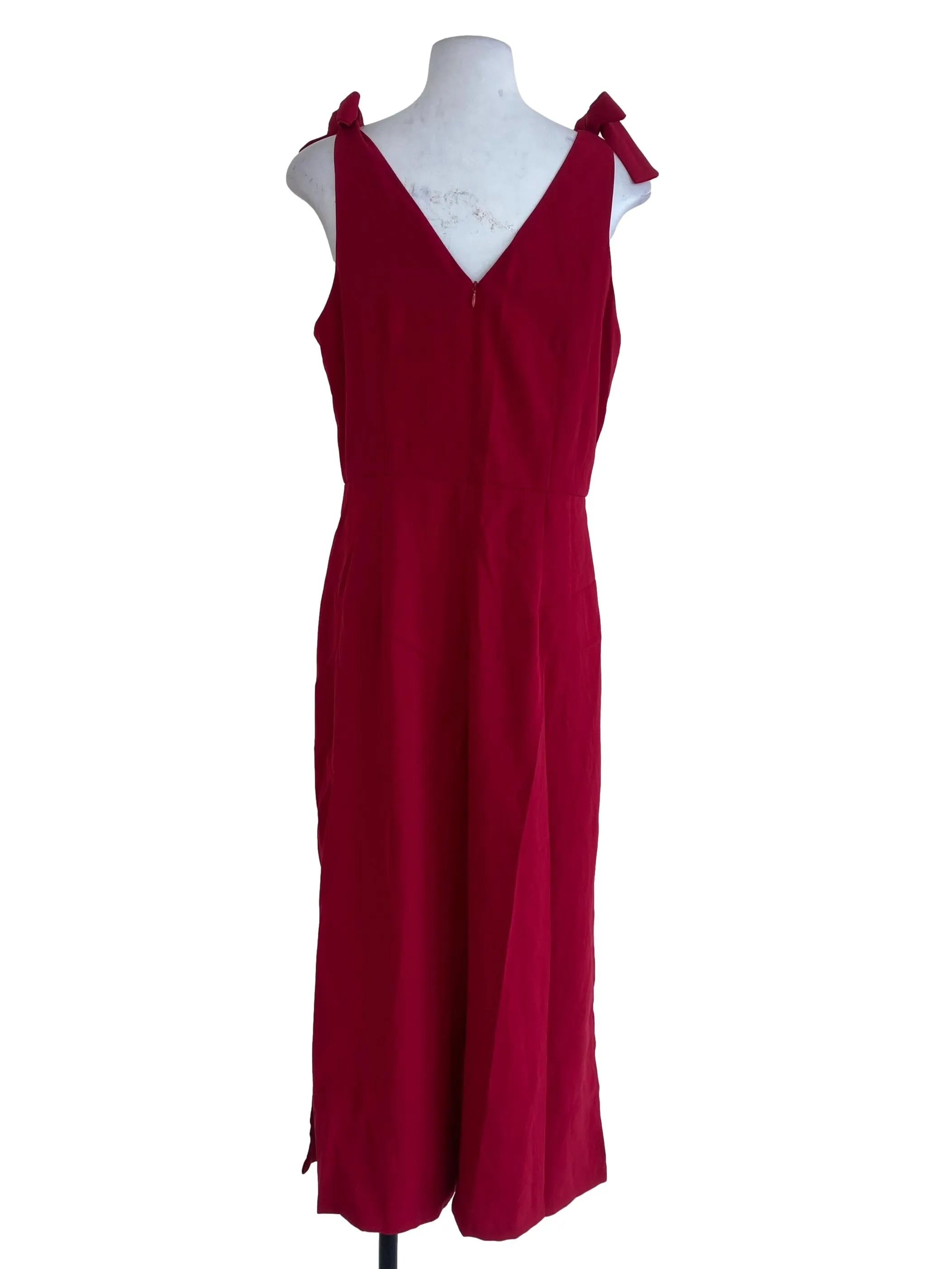 Red Plain Jumpsuits