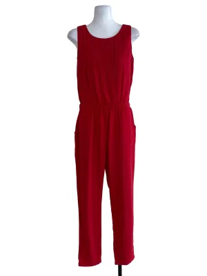 Red Plain Jumpsuits