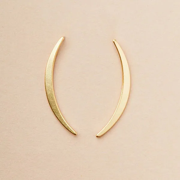 Refined Earring Collection - Gibbious Slice Stud/Gold Vermeil