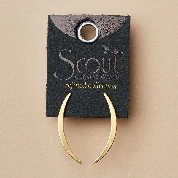 Refined Earring Collection - Gibbious Slice Stud/Gold Vermeil