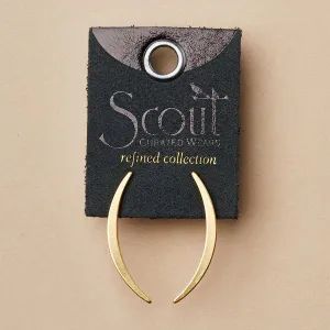 Refined Earring Collection - Gibbious Slice Stud/Gold Vermeil