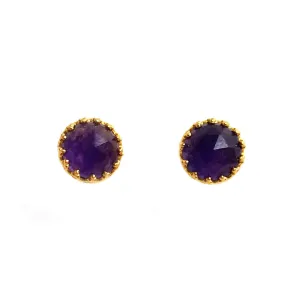 Rococo Amethyst Quartz Gemstone Earrings