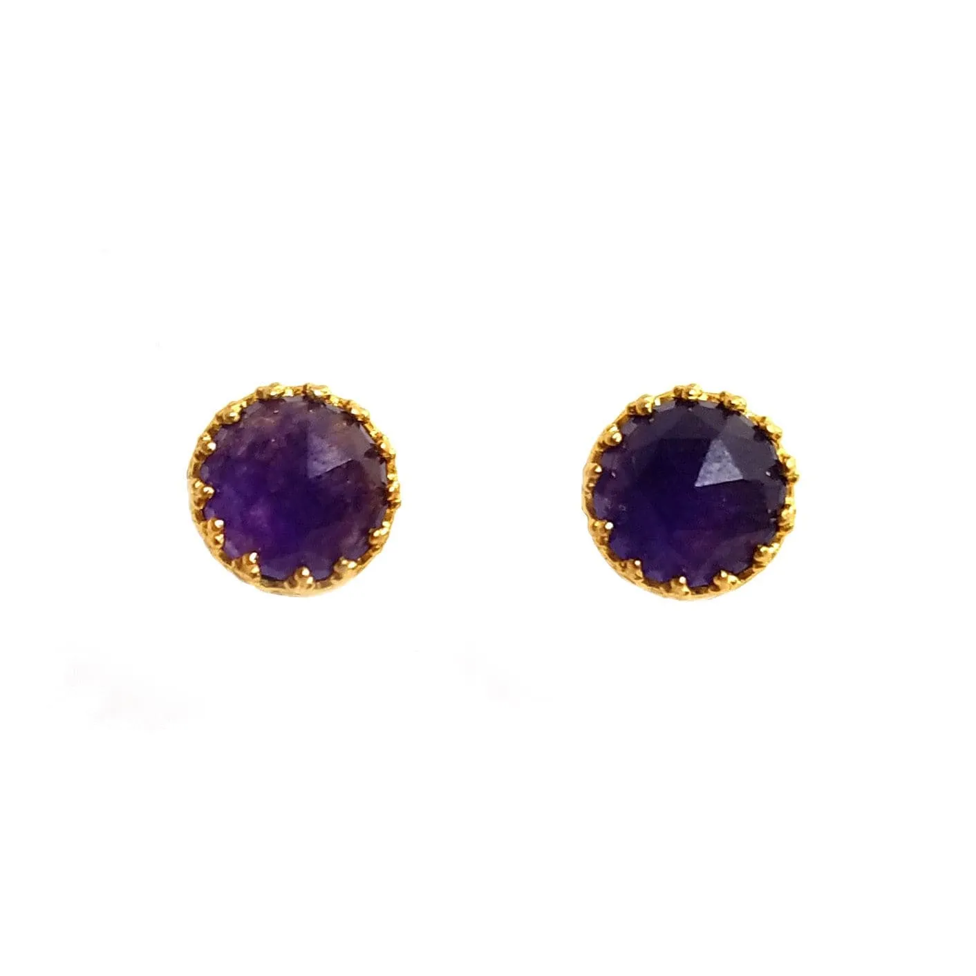 Rococo Amethyst Quartz Gemstone Earrings