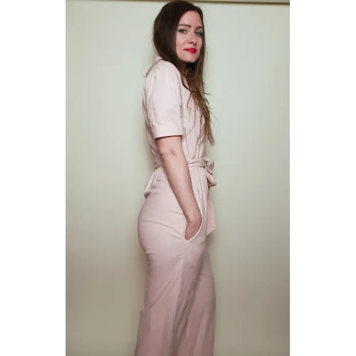 Rose Deadstock Linen Jumpsuit