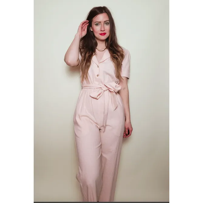 Rose Deadstock Linen Jumpsuit