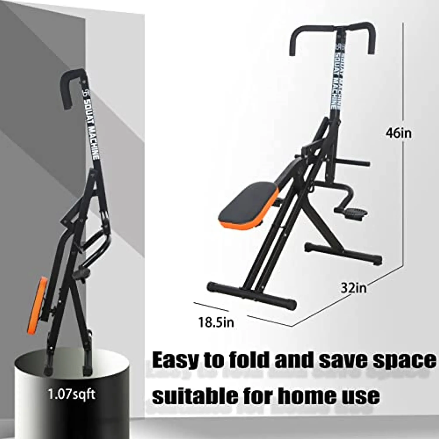 Rowing squat exercise machine full body exercise aerobic fitness strength equipment core auxiliary trainer gym home & total crunch