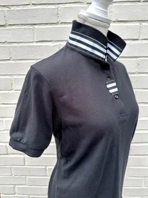 SALE - XS & M ONLY - Madonna Polo w Black/White Grosgrain  (POLO1) *FINAL SALE*