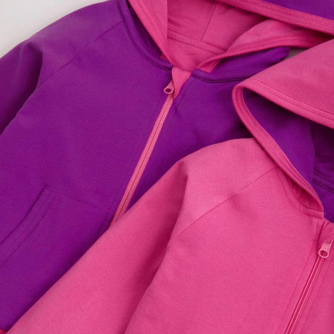 ScandiBugs Own Label Organic Reversible Hoody - Bubblegum Pink & Perfectly Purple