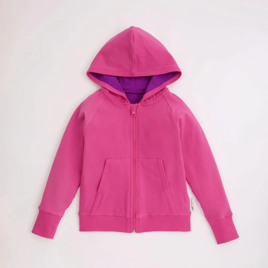ScandiBugs Own Label Organic Reversible Hoody - Bubblegum Pink & Perfectly Purple