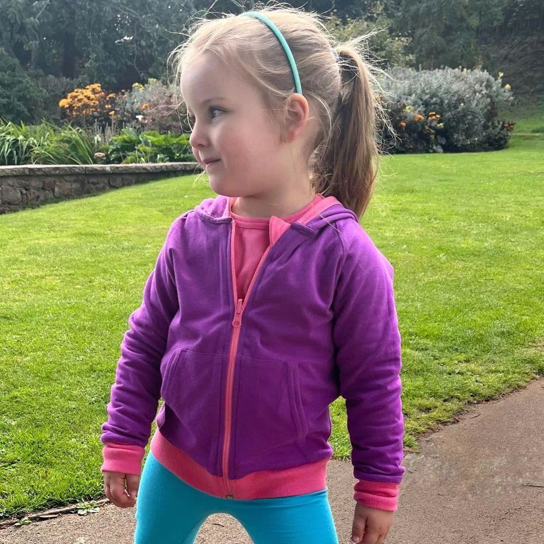 ScandiBugs Own Label Organic Reversible Hoody - Bubblegum Pink & Perfectly Purple