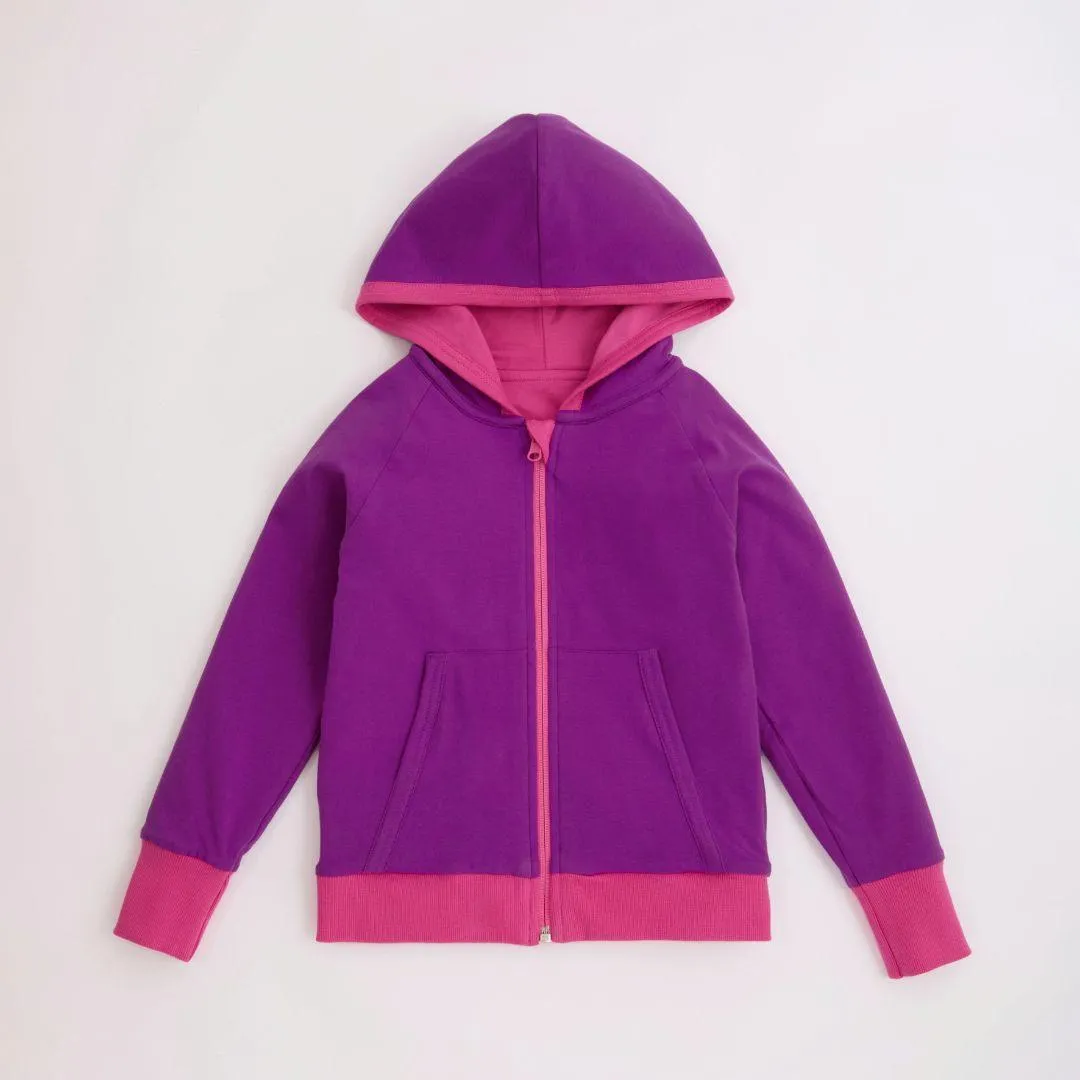ScandiBugs Own Label Organic Reversible Hoody - Bubblegum Pink & Perfectly Purple