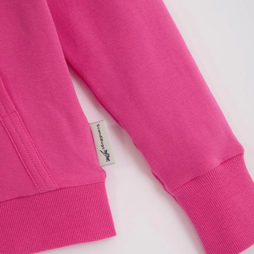 ScandiBugs Own Label Organic Reversible Hoody - Bubblegum Pink & Perfectly Purple