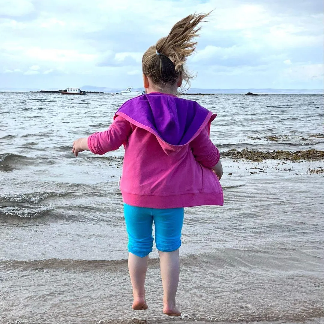 ScandiBugs Own Label Organic Reversible Hoody - Bubblegum Pink & Perfectly Purple