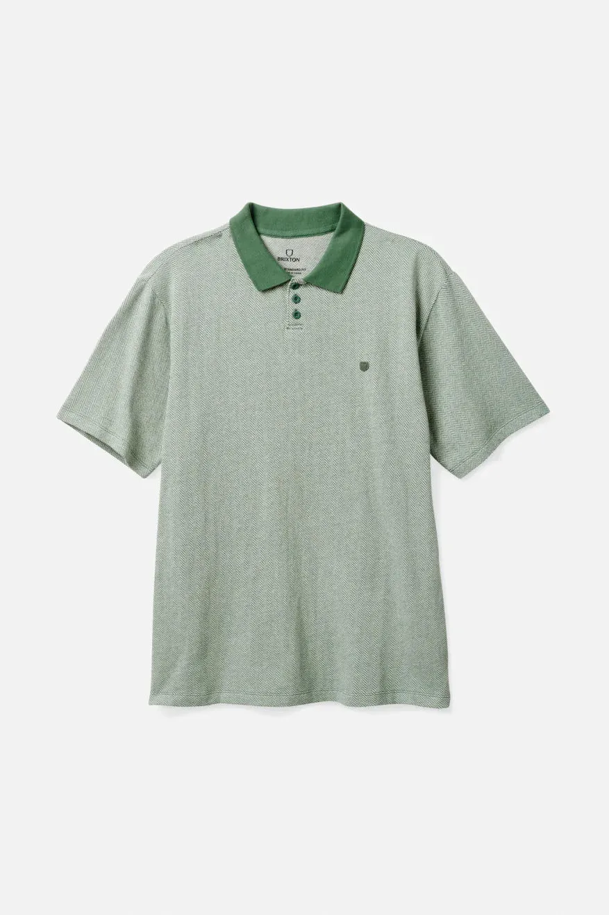 Shield Herringbone S/S Polo Knit