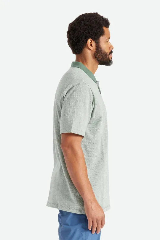 Shield Herringbone S/S Polo Knit