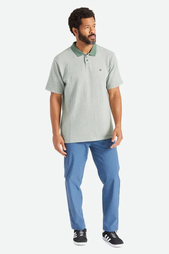Shield Herringbone S/S Polo Knit
