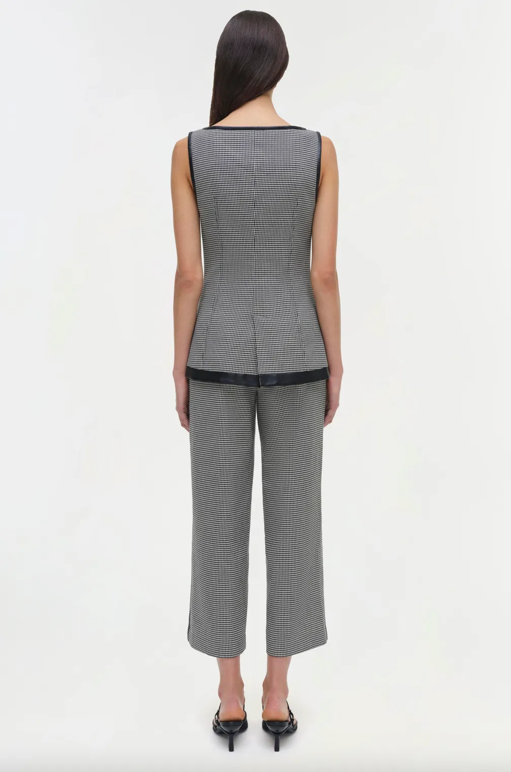 SIMKHAI - Cressida Button Top - Black/White