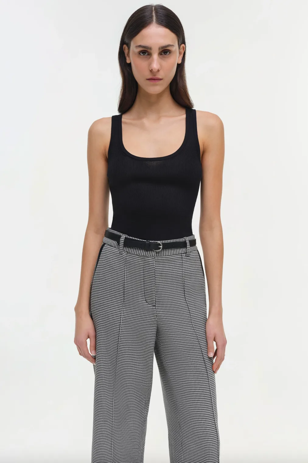 SIMKHAI - Miki Cropped Pant - Black/White