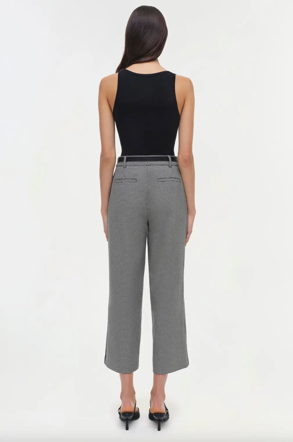 SIMKHAI - Miki Cropped Pant - Black/White