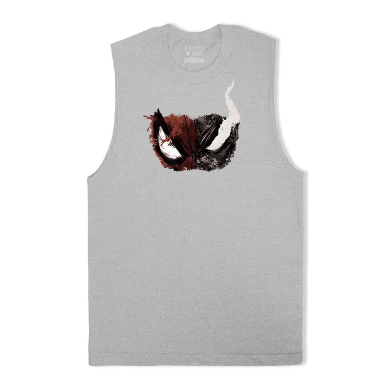 Skull Mask Print Graphic Tank Top