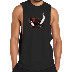 Skull Mask Print Graphic Tank Top