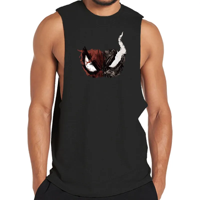 Skull Mask Print Graphic Tank Top