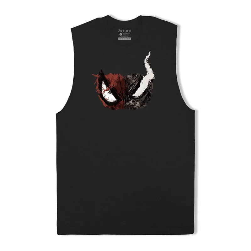 Skull Mask Print Graphic Tank Top