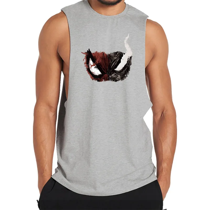 Skull Mask Print Graphic Tank Top