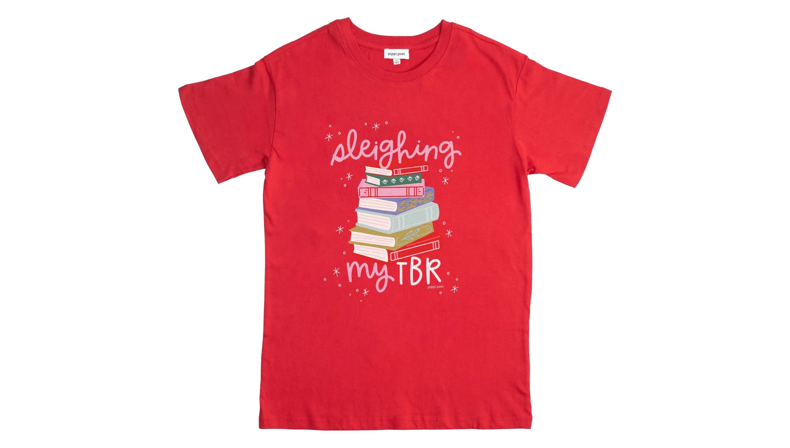 'Sleighing My TBR' Red Graphic Tee