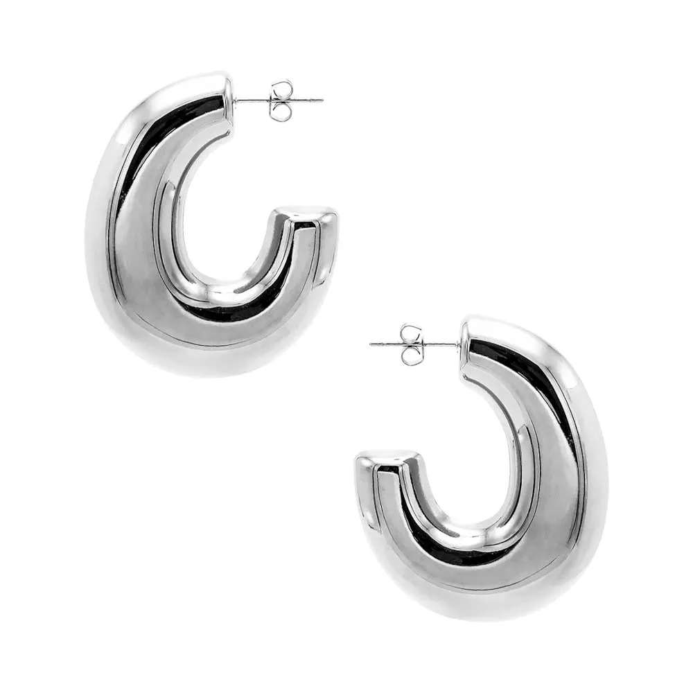 Solid Vintage Hoop Earring