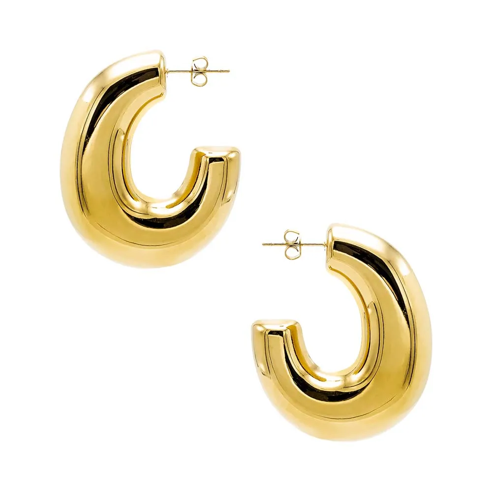 Solid Vintage Hoop Earring