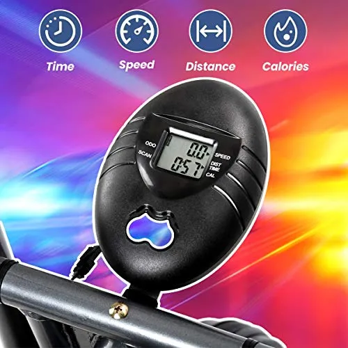 Sparnod Fitness SAB-05 Air Bike Exercise Cycle for Home Gym - Dual Action for Full Body Workout (Setting for Moving/Stationary Handles) - Adjustable Resistance, Height Adjustable seat with Back Rest (Do It Yourself Installation)
