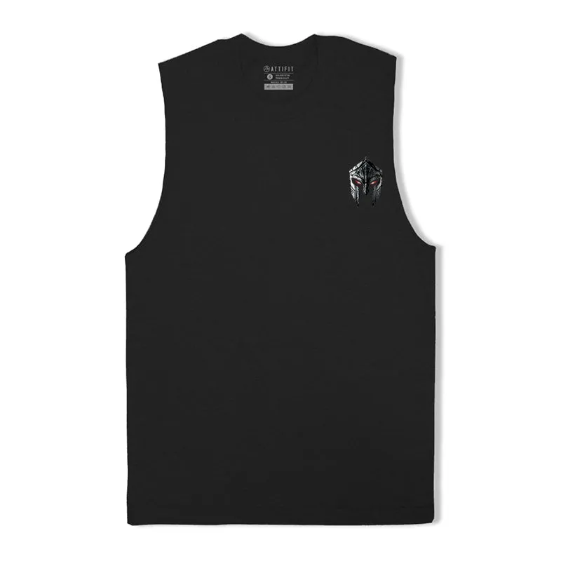 Spartan Knight Print Graphic Tank Top