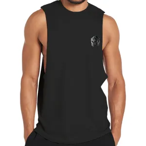 Spartan Knight Print Graphic Tank Top