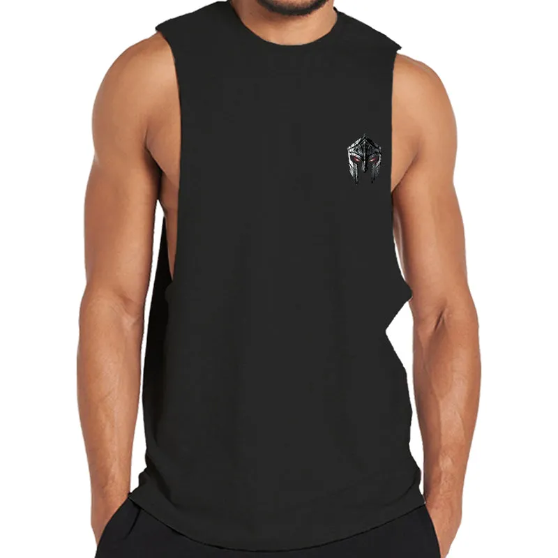 Spartan Knight Print Graphic Tank Top