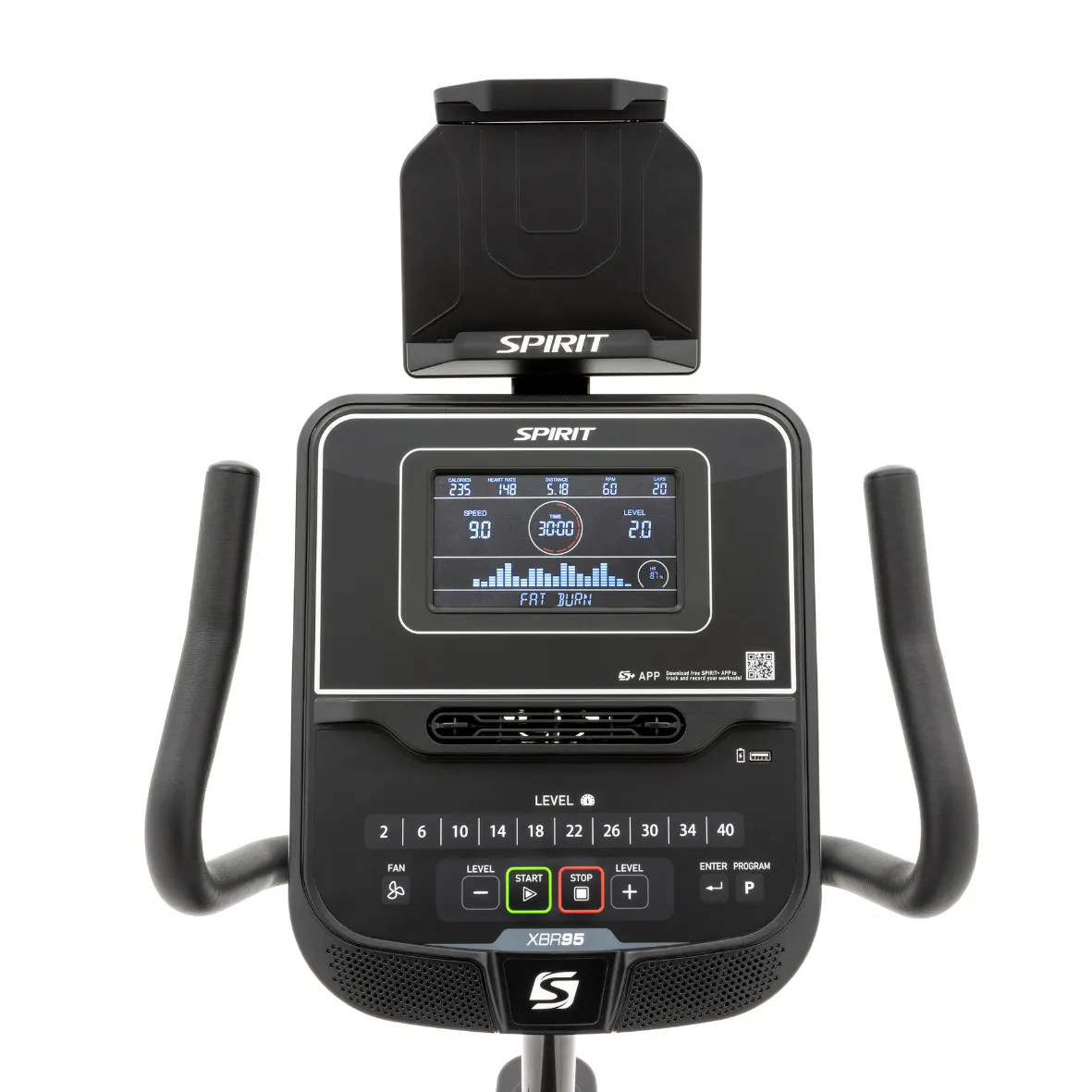 Spirit XBR95 Recumbent Bike Light Commercial V2