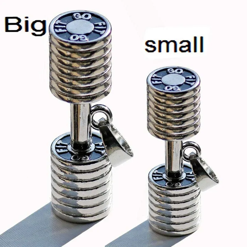 Stainless Steel Dumbbell Pendant Necklace