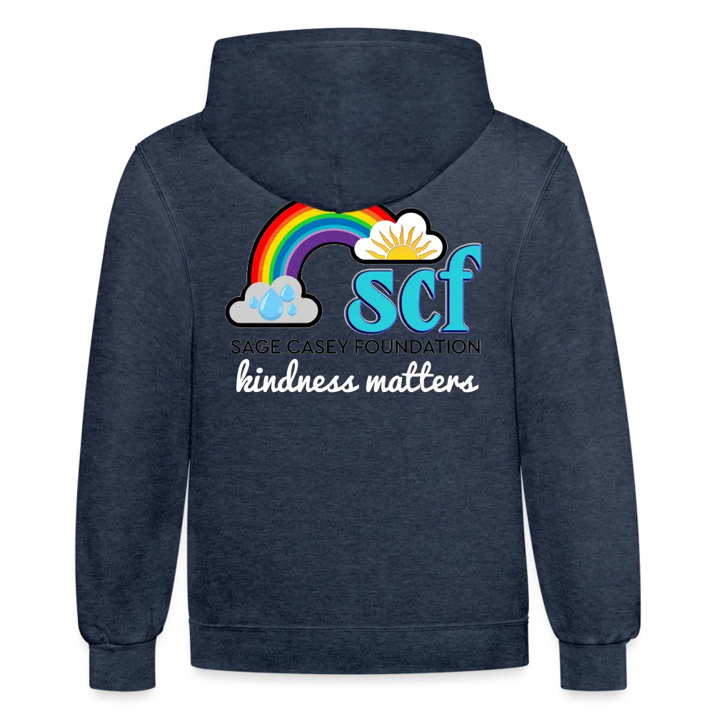 *SWEARY* Contrast Hoodie WordCloud Heart/Classic Logo