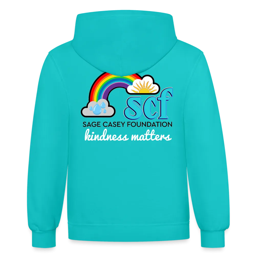 *SWEARY* Contrast Hoodie WordCloud Heart/Classic Logo